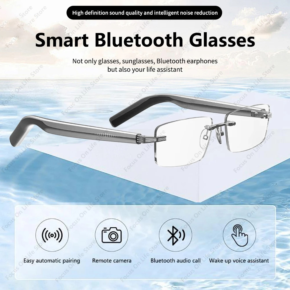 Audio With Music - Gafas Inteligentes Bluetooth con Auriculares Inalámbricos,