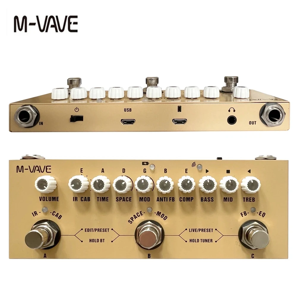 Audio Music Interface - M-vave Cube BABY Pedal multiefectos recargable