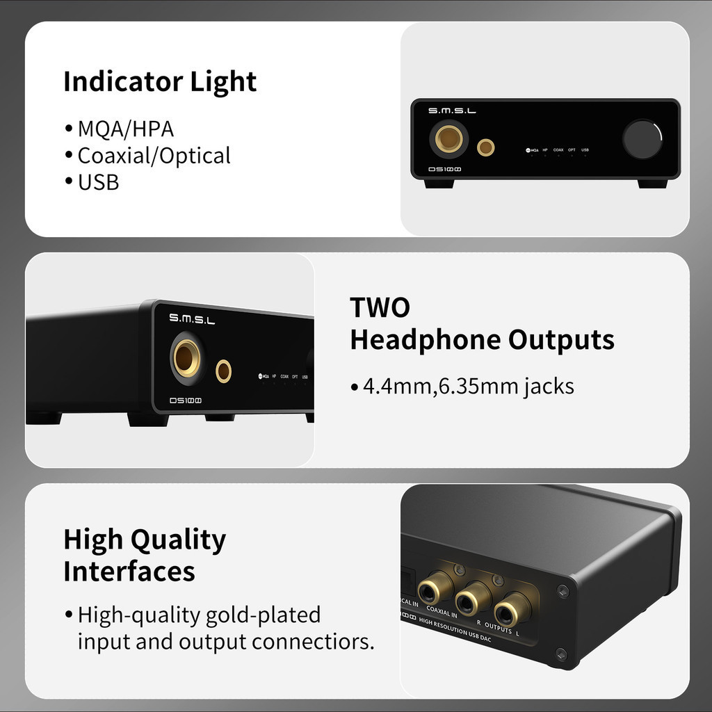 SMSL DS100 MQA MQA-CD decodifi - Portable Amplifier Mini reseña y precio